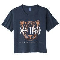 Def Tired Pour Some Coffee On Me Mom Leopard MotherS Day Women's Crop Top Tee