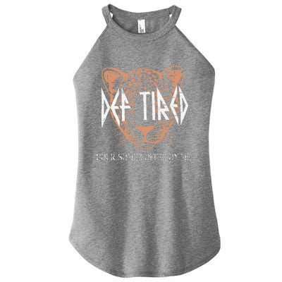 Def Tired Pour Some Coffee On Me Mom Leopard MotherS Day Women's Perfect Tri Rocker Tank