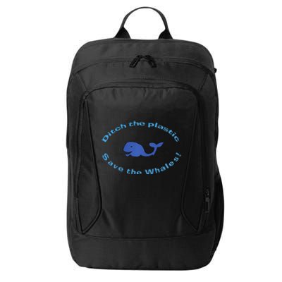 Ditch The Plastic Save The Whales Earth Day City Backpack