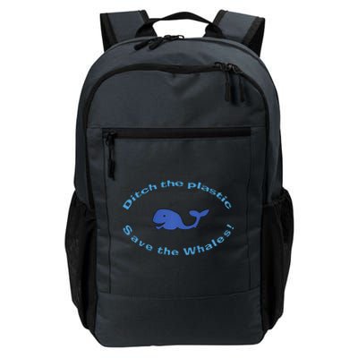 Ditch The Plastic Save The Whales Earth Day Daily Commute Backpack