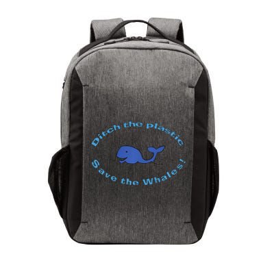 Ditch The Plastic Save The Whales Earth Day Vector Backpack