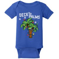 Deck The Palms Hawaii Christmas Palm Tree Lights Gift Baby Bodysuit