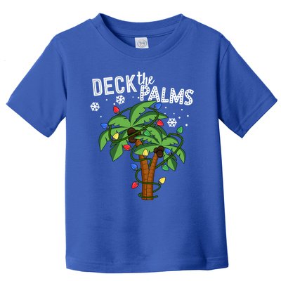 Deck The Palms Hawaii Christmas Palm Tree Lights Gift Toddler T-Shirt