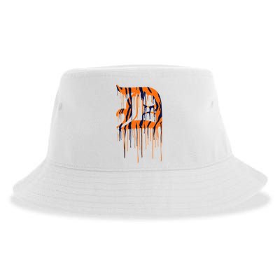 Detroit Tiger Paint Drip Sustainable Bucket Hat