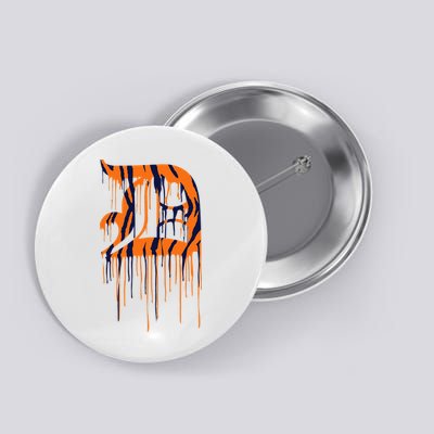 Detroit Tiger Paint Drip Button