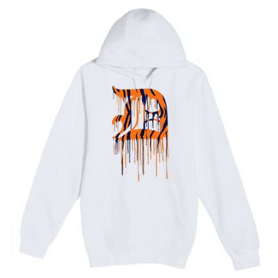 Detroit Tiger Paint Drip Premium Pullover Hoodie