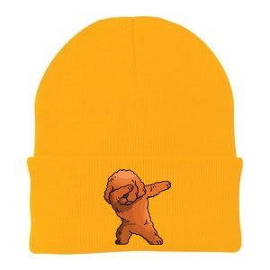 Dabbing Toy Poodle Dab Dance Funny Dog Gift Knit Cap Winter Beanie