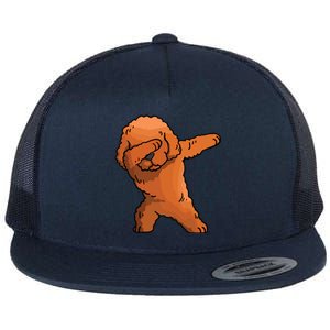 Dabbing Toy Poodle Dab Dance Funny Dog Gift Flat Bill Trucker Hat