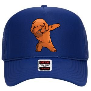 Dabbing Toy Poodle Dab Dance Funny Dog Gift High Crown Mesh Back Trucker Hat