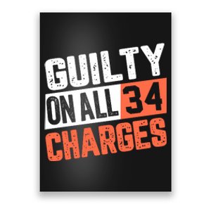 Donald Trump President 45 Guilty On All 34 Counts Charges Poster