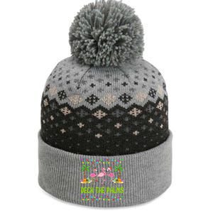 Deck The Palms Merry Flamingo Christmas Funny The Baniff Cuffed Pom Beanie