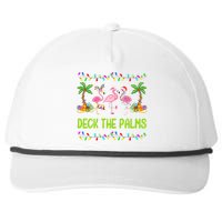 Deck The Palms Merry Flamingo Christmas Funny Snapback Five-Panel Rope Hat