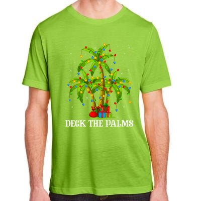 Deck The Palms Hawaiian Xmas Lighting Palm Tree Christmas Cute Gift Adult ChromaSoft Performance T-Shirt