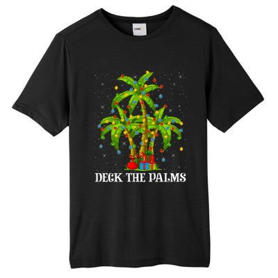 Deck The Palms Hawaiian Xmas Lighting Palm Tree Christmas Cute Gift Tall Fusion ChromaSoft Performance T-Shirt