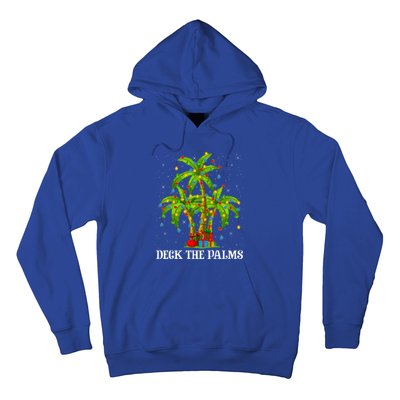 Deck The Palms Hawaiian Xmas Lighting Palm Tree Christmas Cute Gift Hoodie