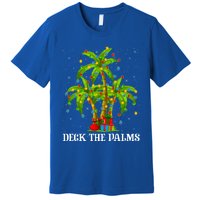 Deck The Palms Hawaiian Xmas Lighting Palm Tree Christmas Cute Gift Premium T-Shirt