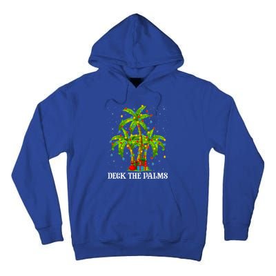 Deck The Palms Hawaiian Xmas Lighting Palm Tree Christmas Cute Gift Tall Hoodie