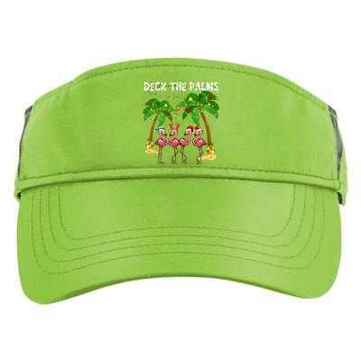 Deck The Palms Merry Flamingo Christmas Funny Gift Great Gift Adult Drive Performance Visor