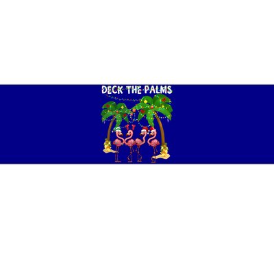 Deck The Palms Merry Flamingo Christmas Funny Gift Great Gift Bumper Sticker