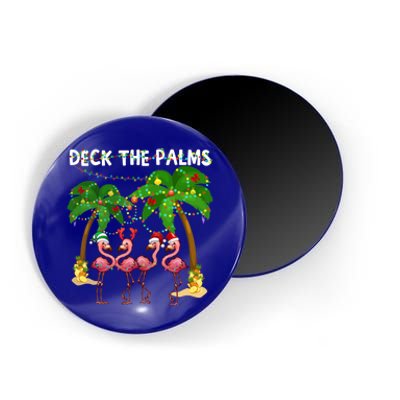 Deck The Palms Merry Flamingo Christmas Funny Gift Great Gift Magnet