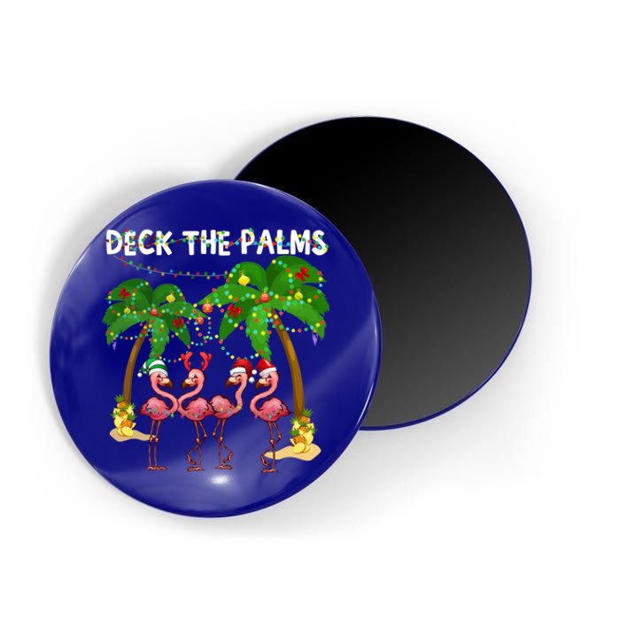 Deck The Palms Merry Flamingo Christmas Funny Gift Great Gift Magnet