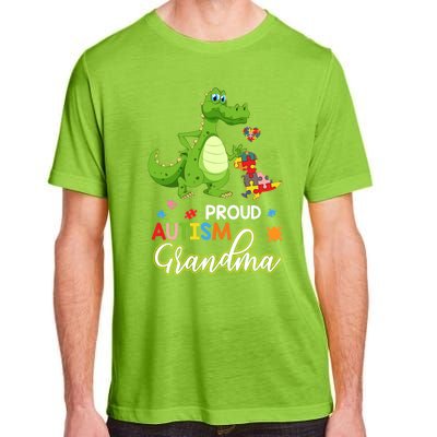 Dinosaur Tgiftrex Proud Autism Grandma Puzzle Autism Awareness Great Gift Adult ChromaSoft Performance T-Shirt