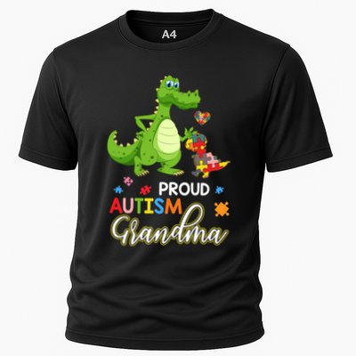 Dinosaur Tgiftrex Proud Autism Grandma Puzzle Autism Awareness Great Gift Performance Shirt