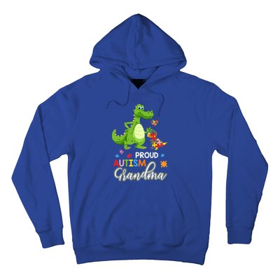 Dinosaur Tgiftrex Proud Autism Grandma Puzzle Autism Awareness Great Gift Hoodie