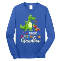 Dinosaur Tgiftrex Proud Autism Grandma Puzzle Autism Awareness Great Gift Long Sleeve Shirt