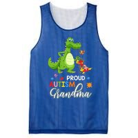 Dinosaur Tgiftrex Proud Autism Grandma Puzzle Autism Awareness Great Gift Mesh Reversible Basketball Jersey Tank