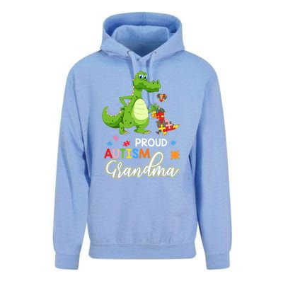 Dinosaur Tgiftrex Proud Autism Grandma Puzzle Autism Awareness Great Gift Unisex Surf Hoodie