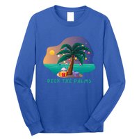 Deck The Palms Merry Flamingo Christmas Gift Long Sleeve Shirt