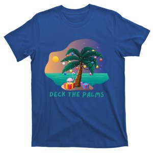 Deck The Palms Merry Flamingo Christmas Gift T-Shirt