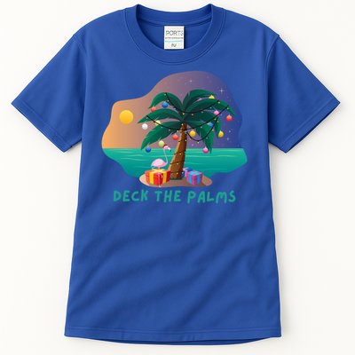 Deck The Palms Merry Flamingo Christmas Gift Tall T-Shirt