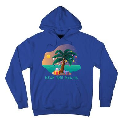 Deck The Palms Merry Flamingo Christmas Gift Tall Hoodie