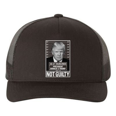 Donald Trump Police Mugshot Photo Not Guilty 4547 President Yupoong Adult 5-Panel Trucker Hat