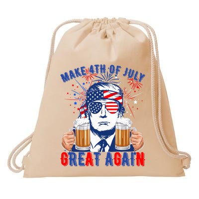 Donald Trump Patriotic Firework Make 4th Of July Great Again Drawstring Bag
