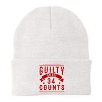 Donald Trump President 45 Guilty On All 34 Counts Charges Knit Cap Winter Beanie