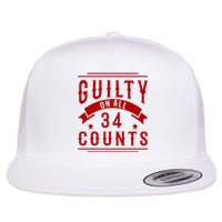 Donald Trump President 45 Guilty On All 34 Counts Charges Flat Bill Trucker Hat