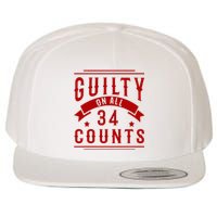 Donald Trump President 45 Guilty On All 34 Counts Charges Wool Snapback Cap