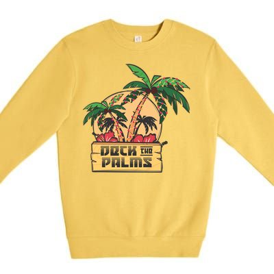 Deck The Palms Cute Gift Premium Crewneck Sweatshirt