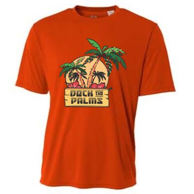 Deck The Palms Cute Gift Cooling Performance Crew T-Shirt