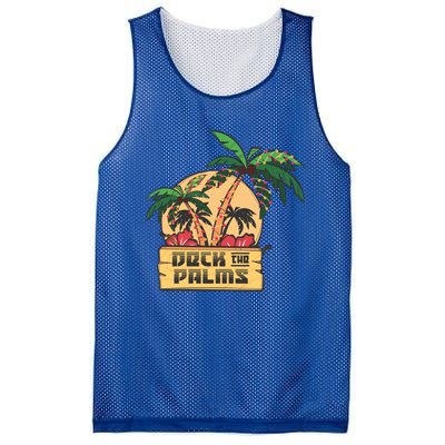 Deck The Palms Cute Gift Mesh Reversible Basketball Jersey Tank