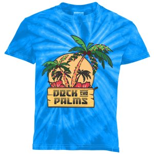 Deck The Palms Cute Gift Kids Tie-Dye T-Shirt