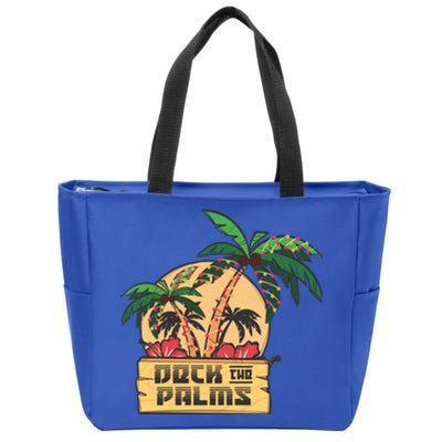 Deck The Palms Cute Gift Zip Tote Bag