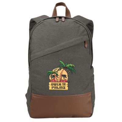 Deck The Palms Cute Gift Cotton Canvas Backpack