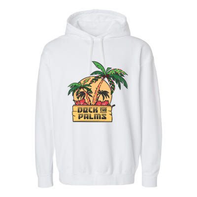 Deck The Palms Cute Gift Garment-Dyed Fleece Hoodie