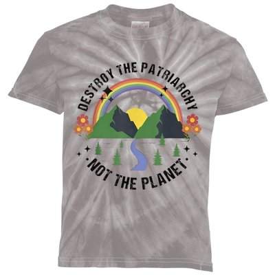 Destroy The Patriarchy Not The Planet Smash Patriarchy Kids Tie-Dye T-Shirt