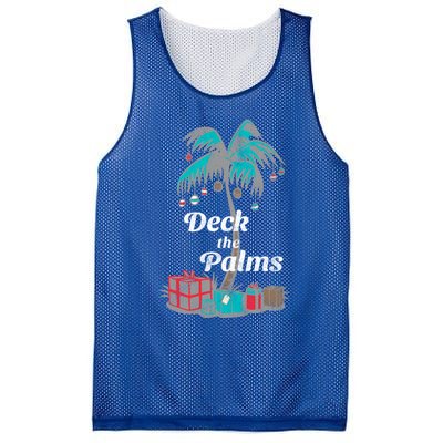 Deck The Palms Tropical Beach Retro Christmas Hawaiian Meaningful Gift Mesh Reversible Basketball Jersey Tank