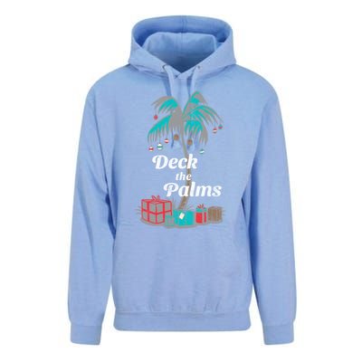 Deck The Palms Tropical Beach Retro Christmas Hawaiian Meaningful Gift Unisex Surf Hoodie